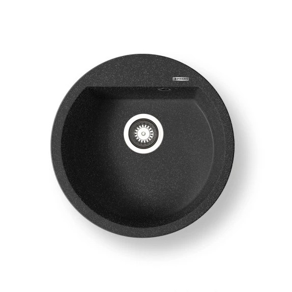 Pyramis 70106911 - Lavello della cucina ALAZIA diametro 51 cm granito/nero