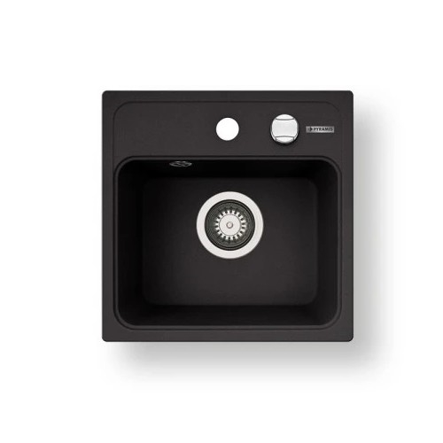 Pyramis 70168201 - Lavello della cucina CAMEA MINI 40x40 cm granito/nero