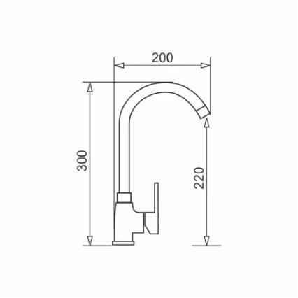 Pyramis 90918601 - Rubinetto da cucina BELLO bianco