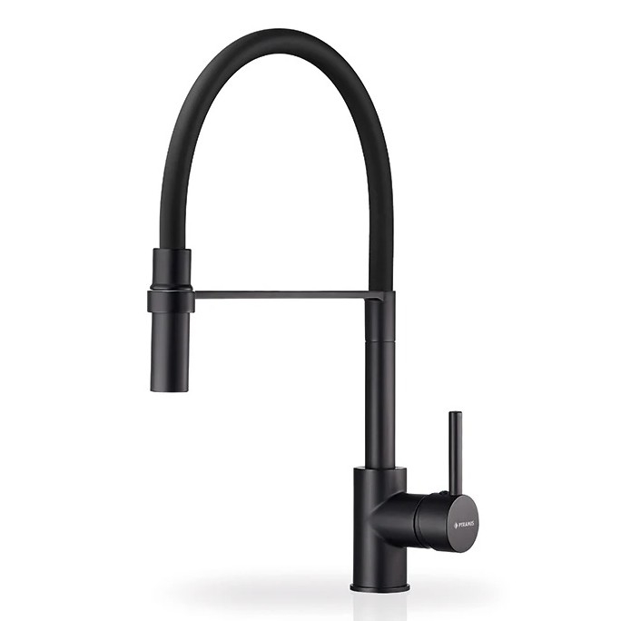 Pyramis 90939901 - Wasserhahn (Armatur) mit flexiblem Arm SERINA schwarz matt