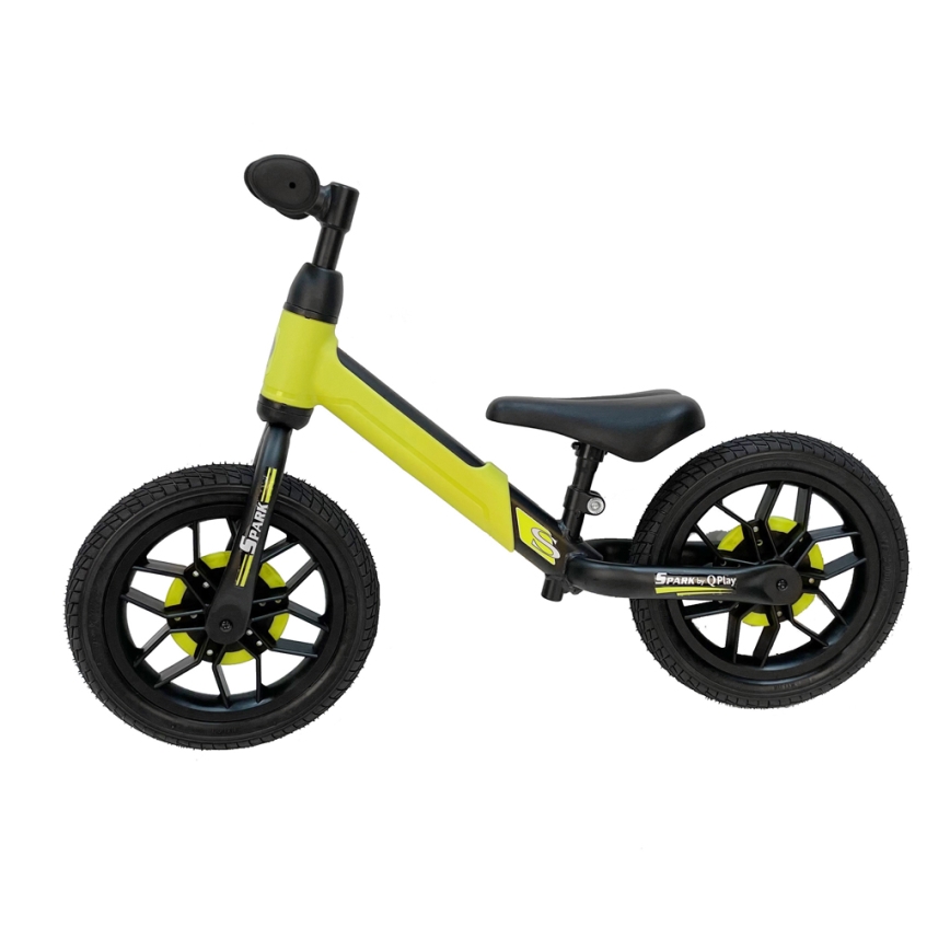 QPlay - Bici a spinta con LED lampade su ruote SPARK verde