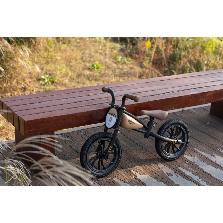 QPlay - Bici a spinta FEDURO nero/beige