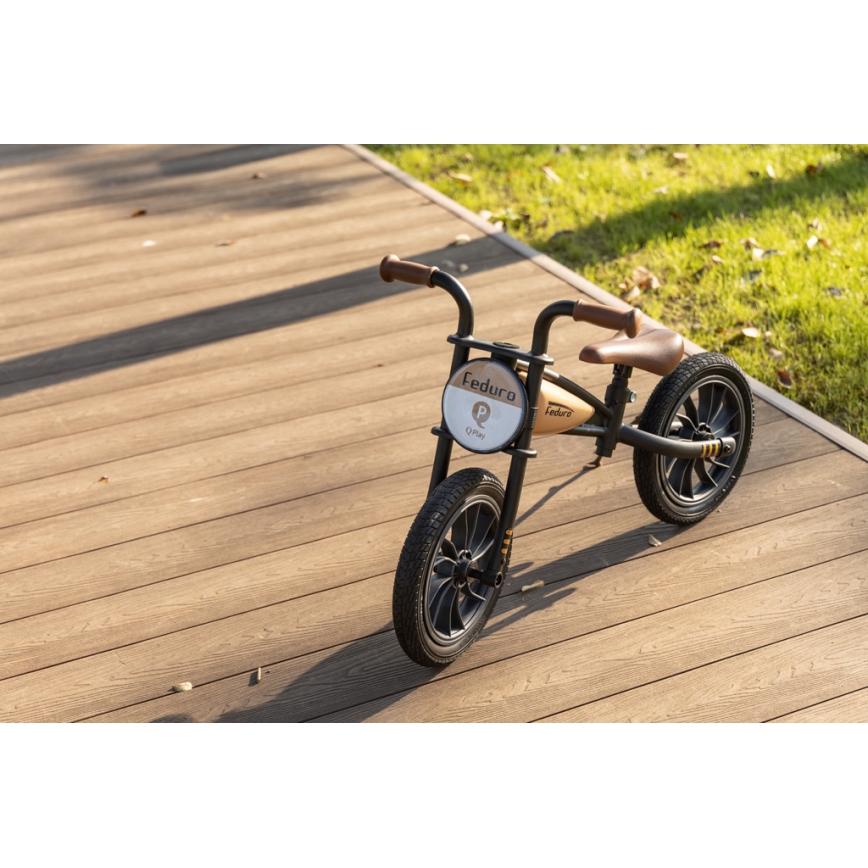 QPlay - Bici a spinta FEDURO nero/beige