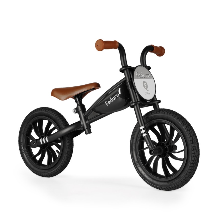 QPlay - Bici a spinta FEDURO nero/marrone