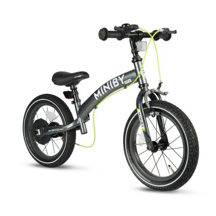 QPlay - Bicicletta per bambini 14 MINIBY 3 in 1 grigia