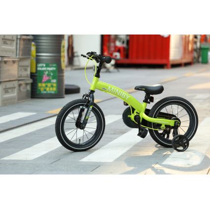 QPlay - Bicicletta per bambini 14" MINIBY 3in1 verde
