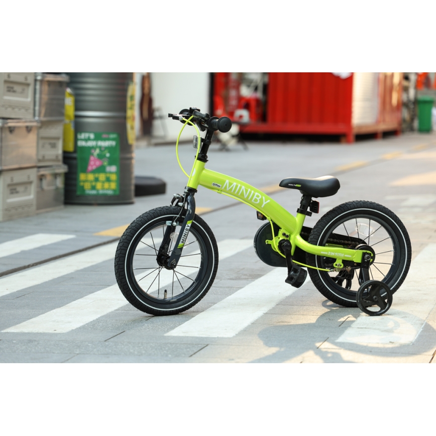 QPlay - Bicicletta per bambini 14" MINIBY 3in1 verde