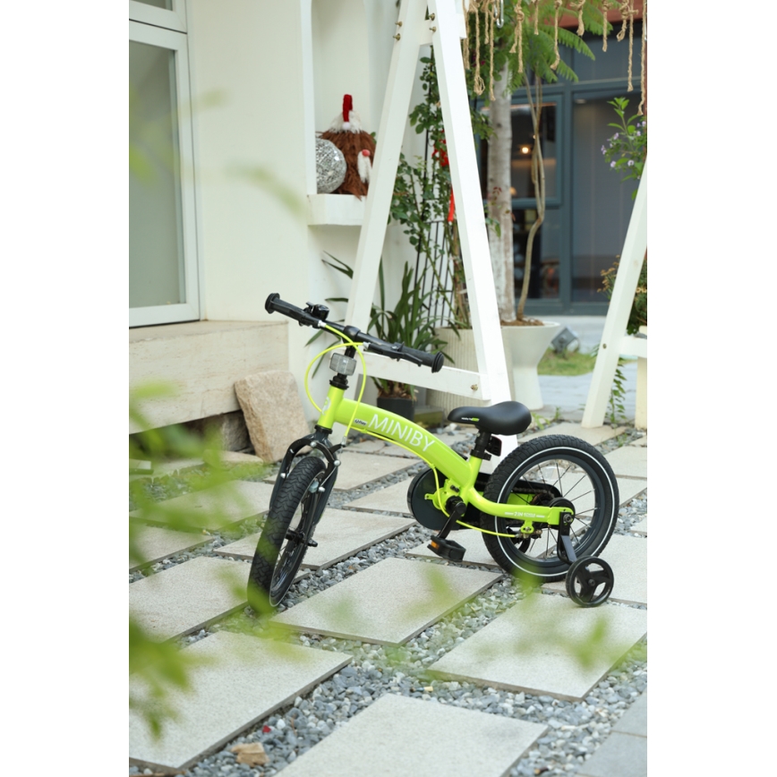 QPlay - Bicicletta per bambini 14" MINIBY 3in1 verde