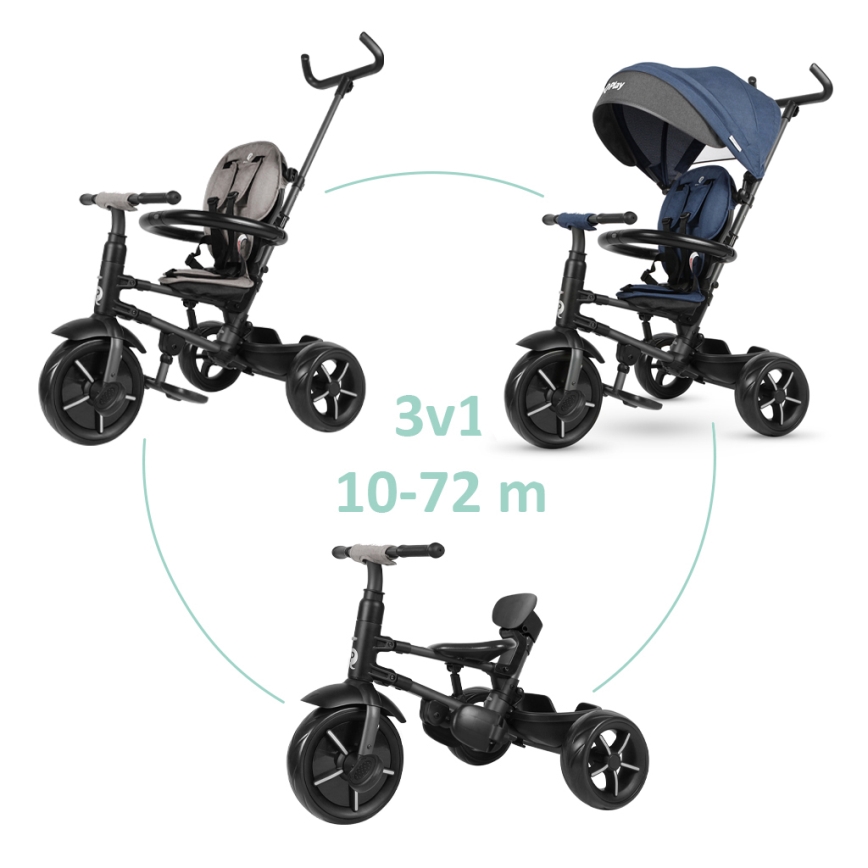 QPlay - Kinder-Dreirad 3in1 RITO STAR blau