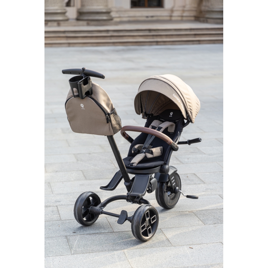 QPlay - Kinder-Dreirad 8-in-1 COMFO MAX beige