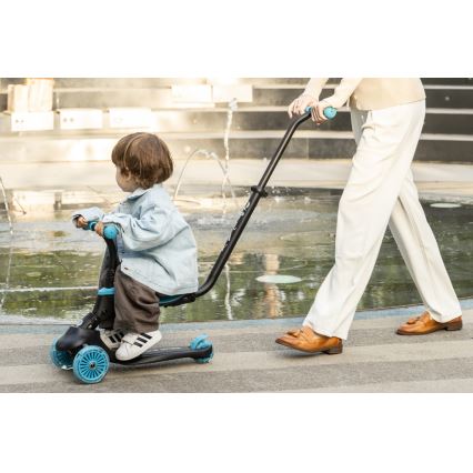 QPlay - Monopattino per bambini con ruote LED 5 in 1 SEMA EVO blu