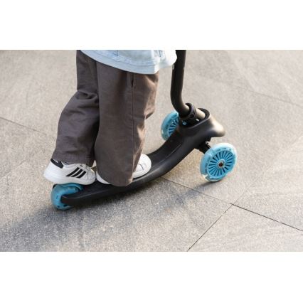 QPlay - Monopattino per bambini con ruote LED 5 in 1 SEMA EVO blu
