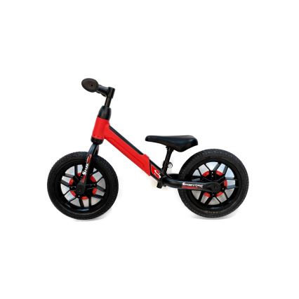 QPlay - Bicicletta senza pedali con luci LED sulle ruote SPARK rossa