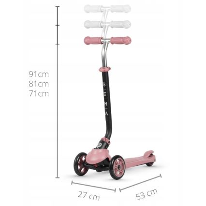 QPlay - Per bambini scooter 4in1 SEMA rosa