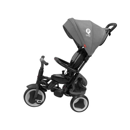 QPlay - Triciclo 3 in 1 per bambini RITO EVA PLUS grigio