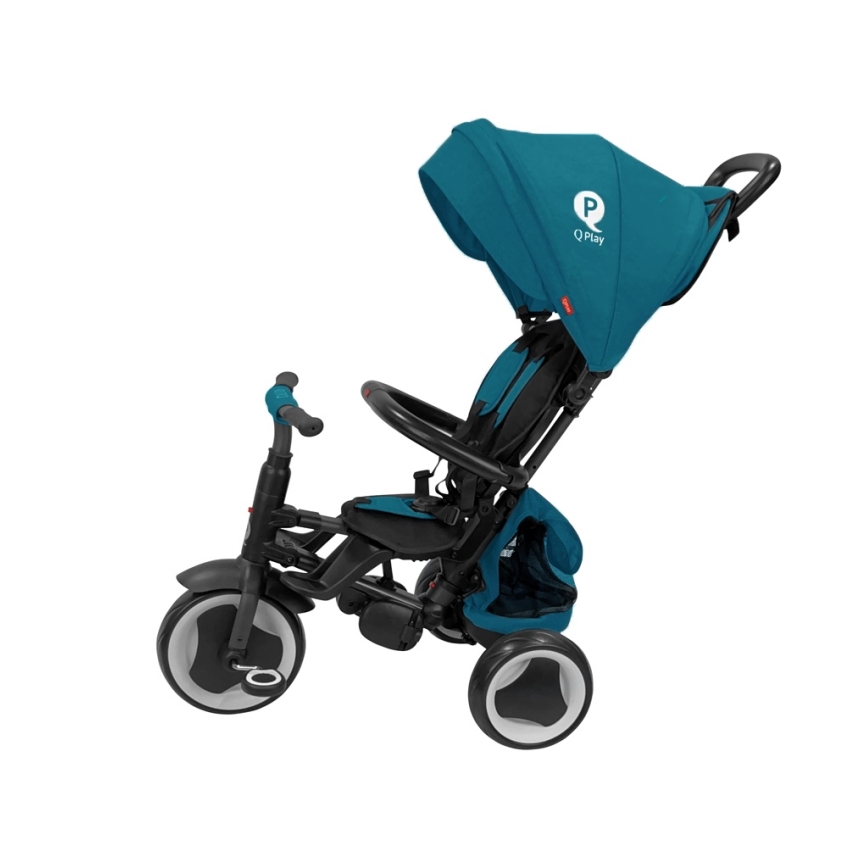 QPlay - Triciclo 3 in 1 per bambini RITO EVA PLUS turchese