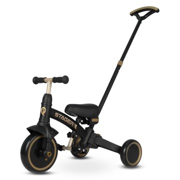 QPlay - Triciclo 3 in 1 per bambini STAGER nero