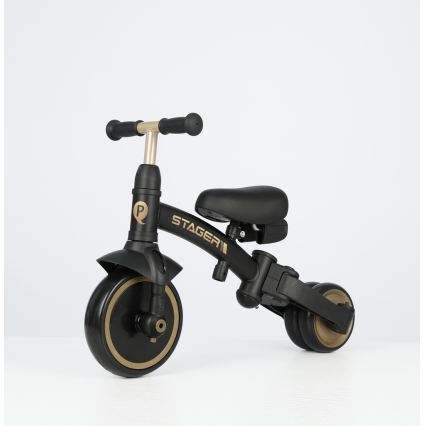 QPlay - Triciclo 3 in 1 per bambini STAGER nero