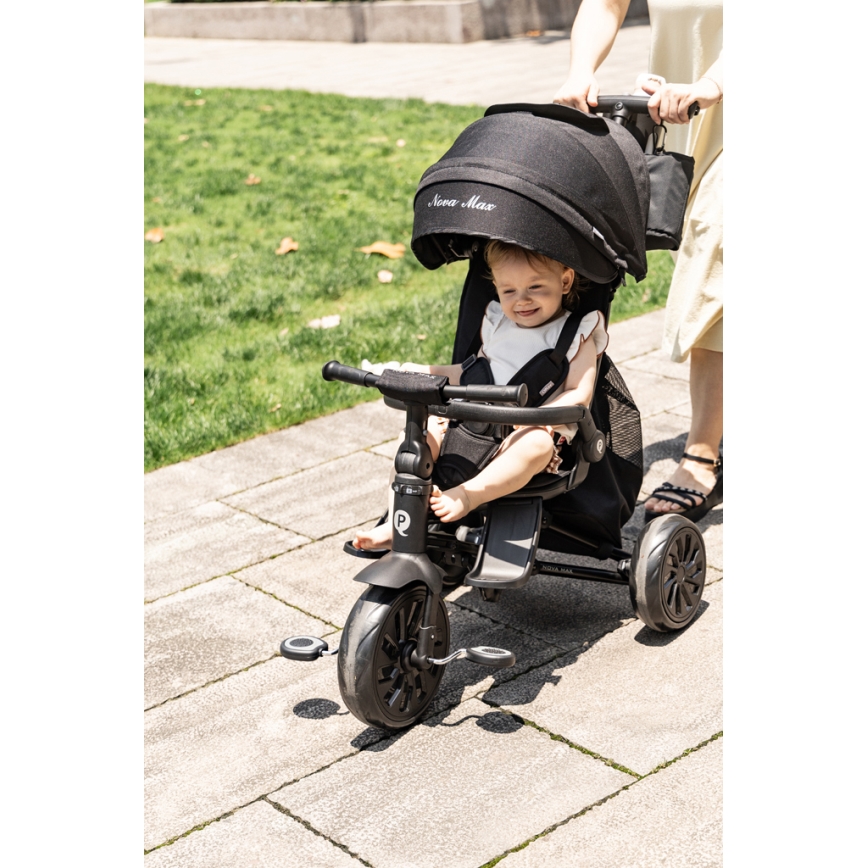QPlay - Triciclo 5 in 1 per bambini NOVA MAX nero