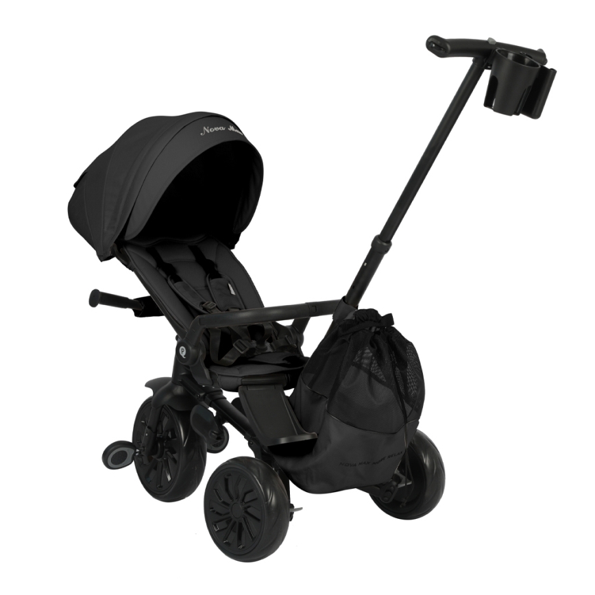 QPlay - Triciclo 5 in 1 per bambini NOVA MAX nero
