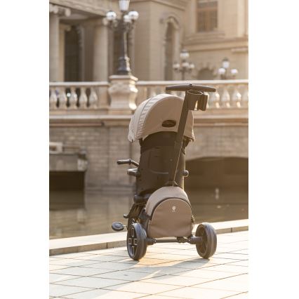 QPlay - Triciclo 8 in 1 COMFO MAX per bambini marrone