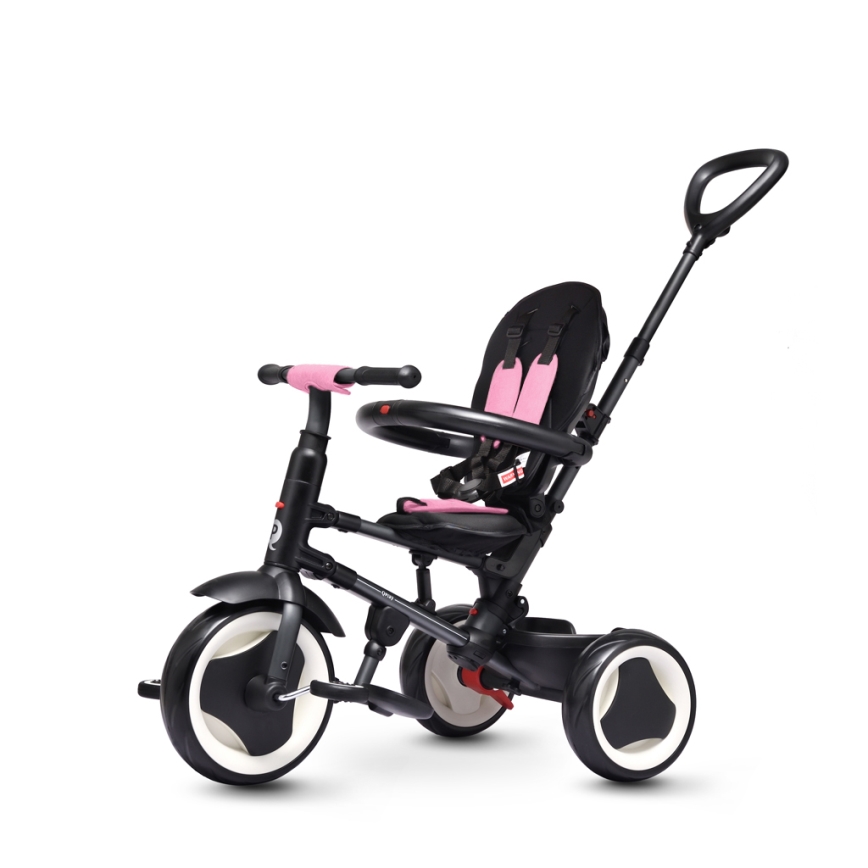 QPlay - Triciclo per bambini 3 in 1 RITO EVA rosa
