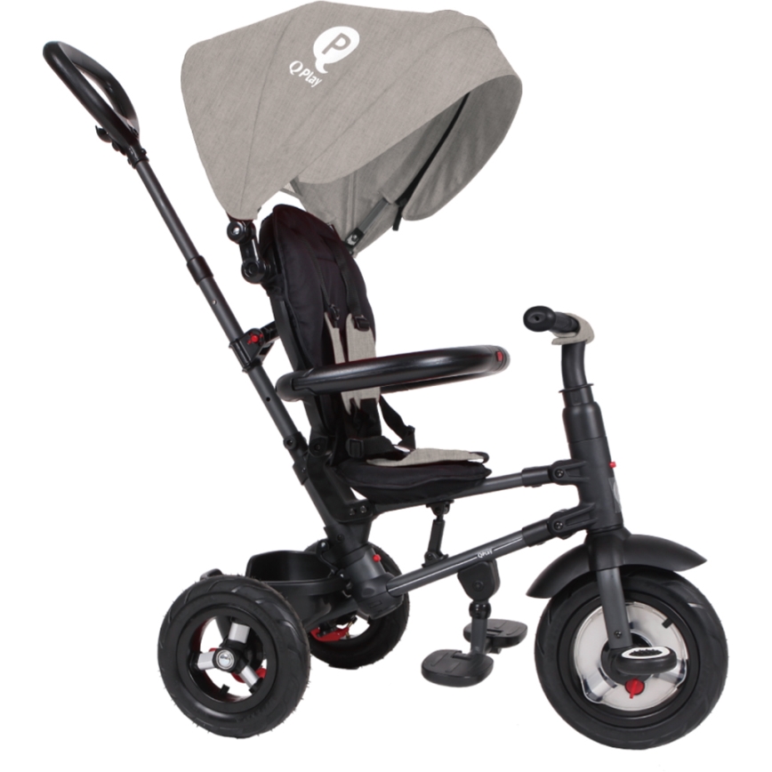 QPlay - Triciclo per bambini 3in1 RITO AIR grigio