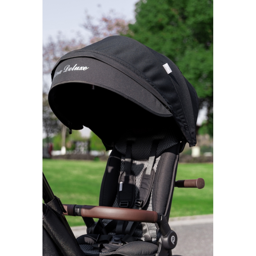 QPlay - Triciclo per bambini 5 in 1 NOVA DELUXE nero