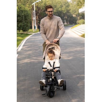 QPlay - Triciclo per bambini 5 in 1 NOVA MAX beige