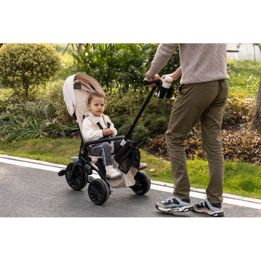 QPlay - Triciclo per bambini 5 in 1 NOVA MAX beige