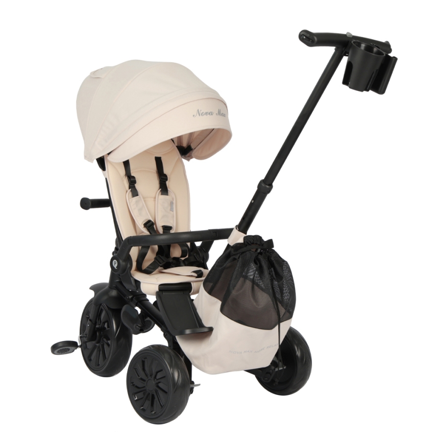 QPlay - Triciclo per bambini 5 in 1 NOVA MAX beige