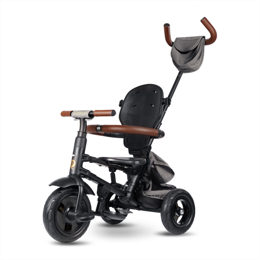 QPlay - Triciclo per bambini 6 in 1 RITO DELUXE grigio