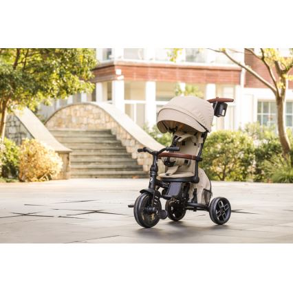 QPlay - Triciclo per bambini 7 in 1 COMFO MAX beige