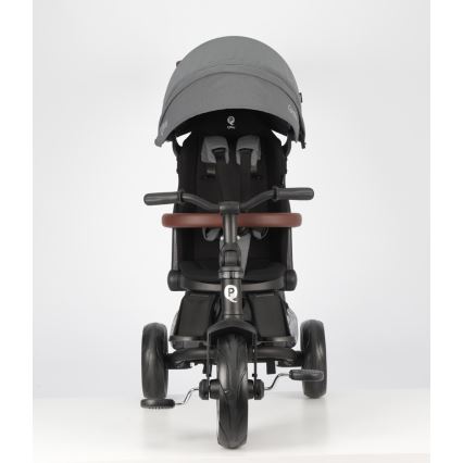 QPlay - Triciclo per bambini 7 in 1 COMFO MAX grigio