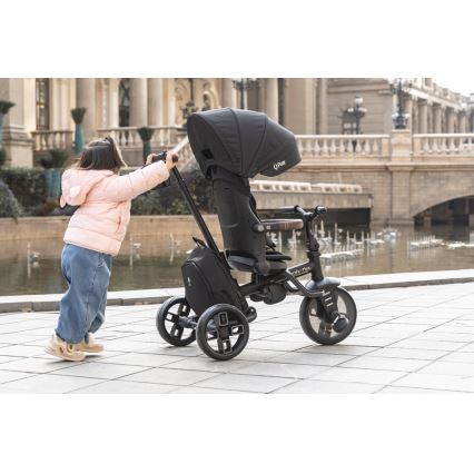 QPlay - Triciclo per bambini 7 in 1 COMFO MAX nero