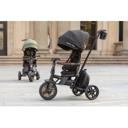 QPlay - Triciclo per bambini 7 in 1 COMFO MAX nero