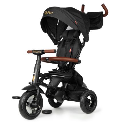 QPlay - Triciclo per bambini RITO DELUXE (Limited special edition) nero