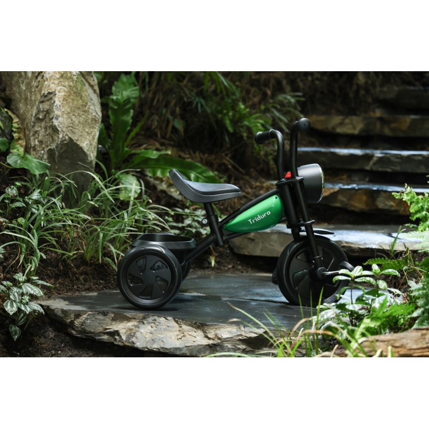 QPlay - Triciclo per bambini TRIDURO nero/verde