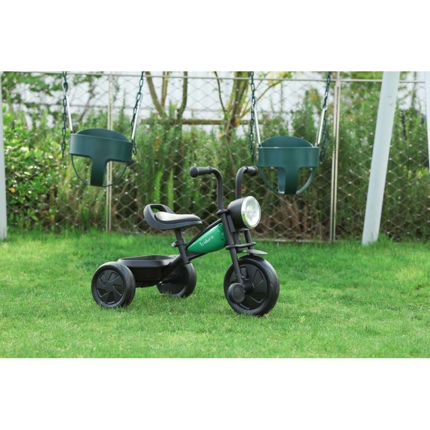 QPlay - Triciclo per bambini TRIDURO nero/verde