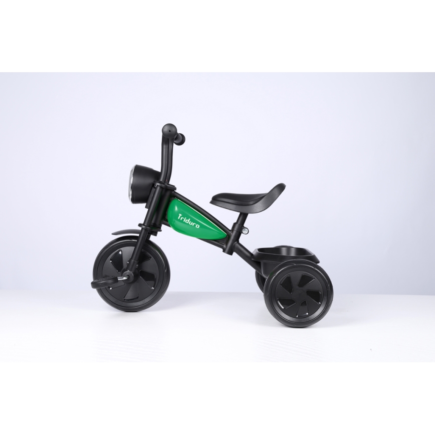 QPlay - Triciclo per bambini TRIDURO nero/verde