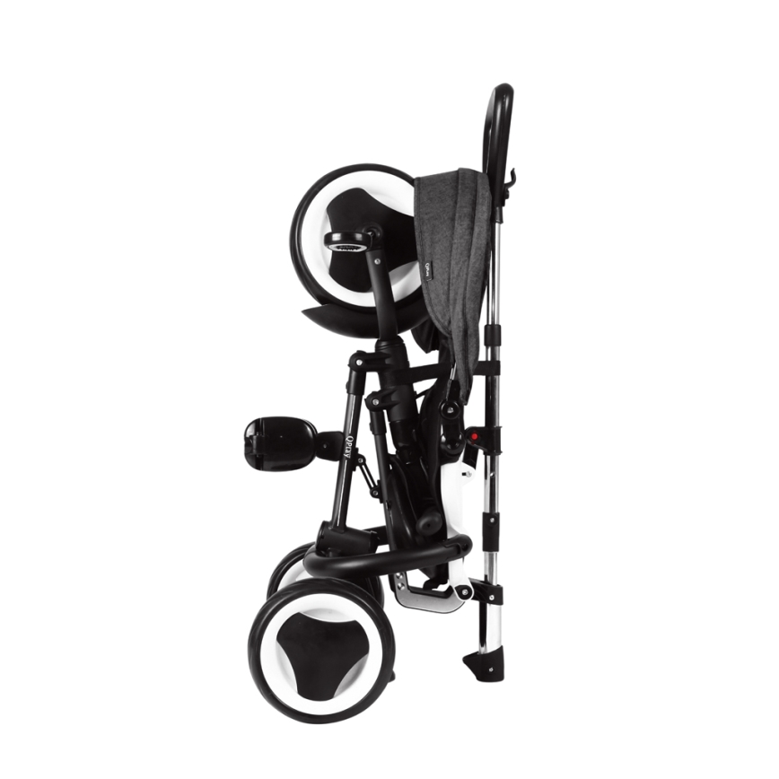 QPlay - Tricycle enfant 3 en 1 RITO EVO gris