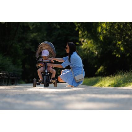 QPlay - Tricycle enfant 3en1 RITO STAR gris clair