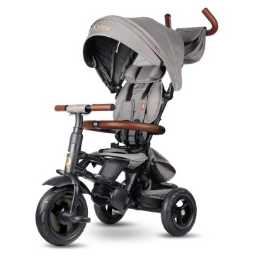 QPlay - Tricycle enfant 6-en-1 RITO DELUXE gris