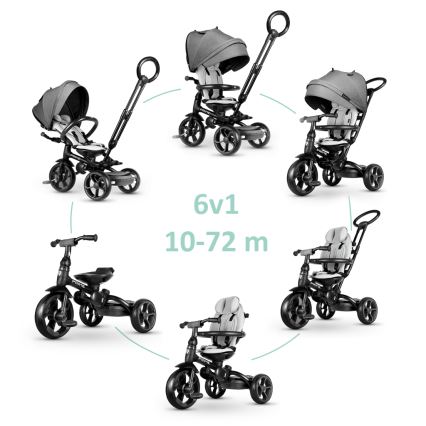 QPlay - Tricycle enfant 6en1 PRIME gris