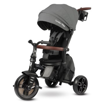 QPlay - Tricycle enfant 7 en 1 COMFO MAX gris
