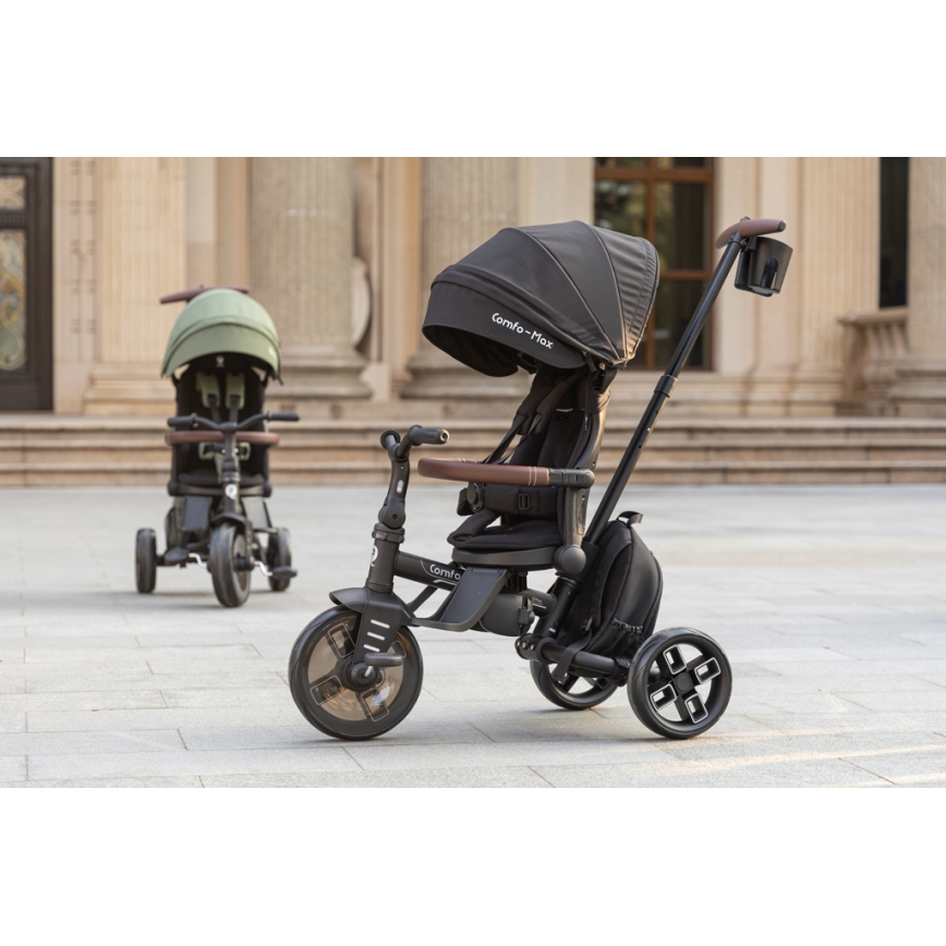 QPlay - Tricycle enfant 7 en 1 COMFO MAX gris