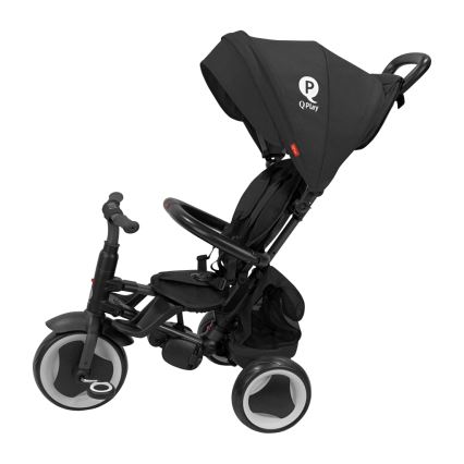 QPlay - Tricycle pour enfant 3 en 1 RITO EVA PLUS noir