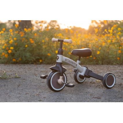 QPlay - Tricycle pour enfants 3 en 1 STAGER beige