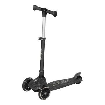 QPlay - Trottinette enfant SPARKLING à roues LED noire