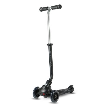 QPlay - Trottinette pour enfant avec roues LED 5 en 1 SEMA PRO noire
